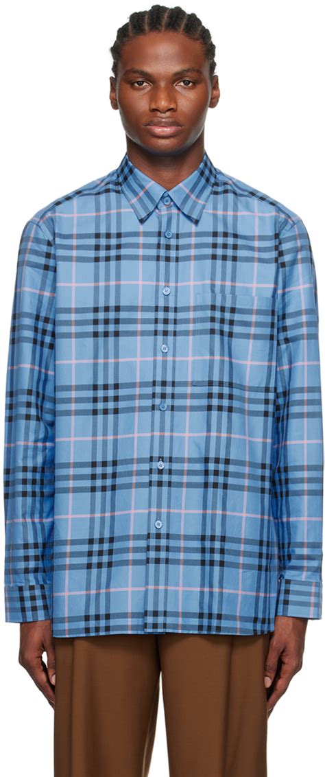 cheap blue burberry shirt